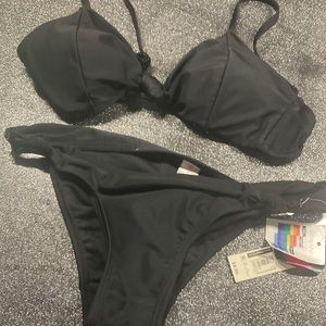 Two piece black swimsuit